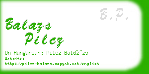 balazs pilcz business card